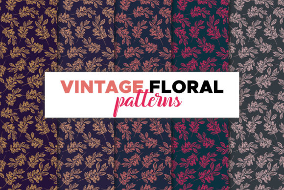 Download Seamless Vintage Floral Patterns Bundle - Vintage floral patterns Collection