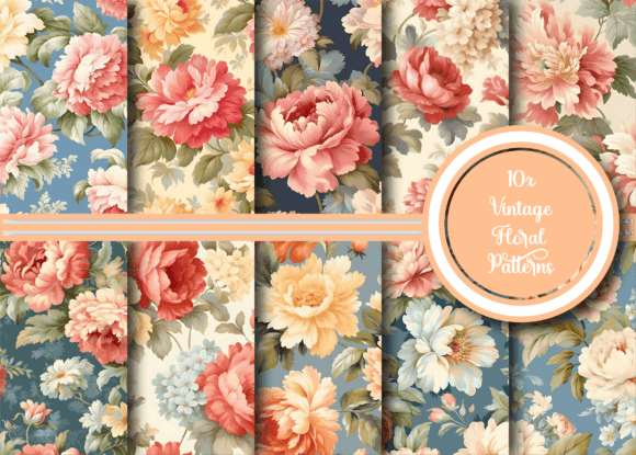Download Vintage Floral Patterns Collection - Vintage floral patterns Collection