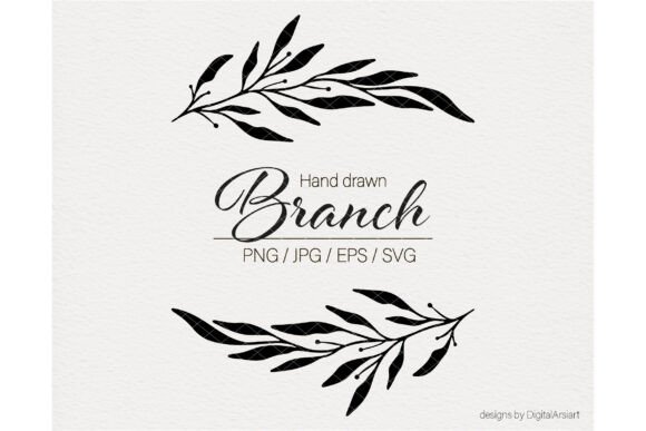 Download Floral Border Svg Hand Drawn Branches - Branches Collection