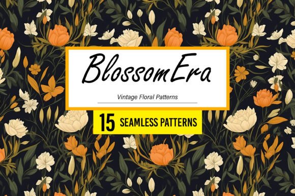 Download BlossomEra - Vintage Floral Patterns - Vintage floral patterns Collection