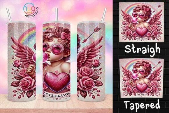 Download Cupid Blowing Vintage Valentines Tumble - Premium Resources
