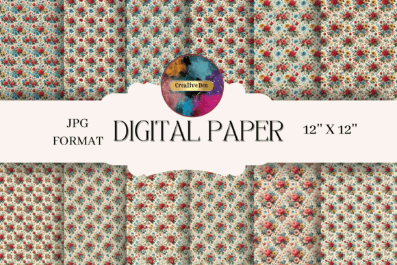Download 12 Vintage Floral Patterns - Vintage floral patterns Collection