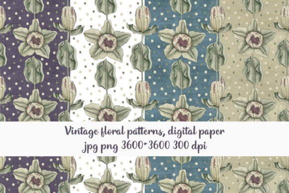 Download Seamless Vintage Floral Patterns - Vintage floral patterns Collection