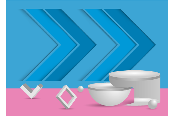 Download Podium Stage Mockup with Abstract Decor - Abstract decor Collection