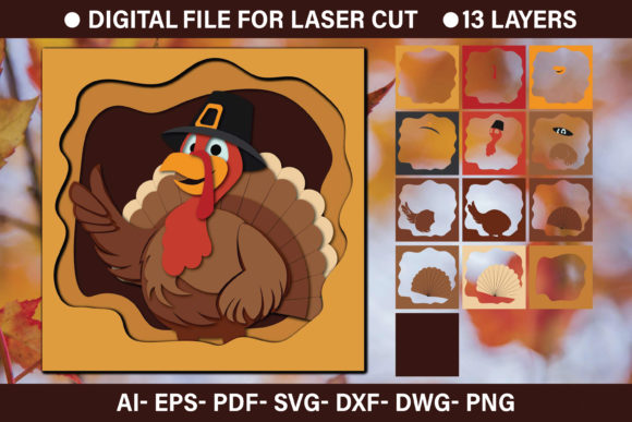 Download 3d Thanksgiving Paper Cut SVG File - Premium Bundle