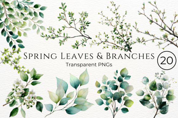 Download Spring Leaves and Branches Clipart - Branches Collection