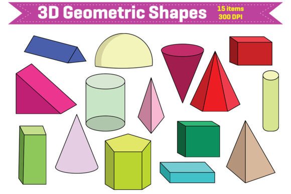 Download 3D Geometric Shapes Clipart - Geometric shapes Collection